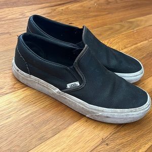 Size 7.5 patent leather slip on vans